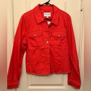 FRAYED Coral Jacket NWT